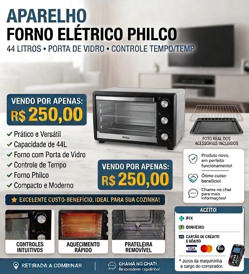 Forno Elétrico Philco 44L